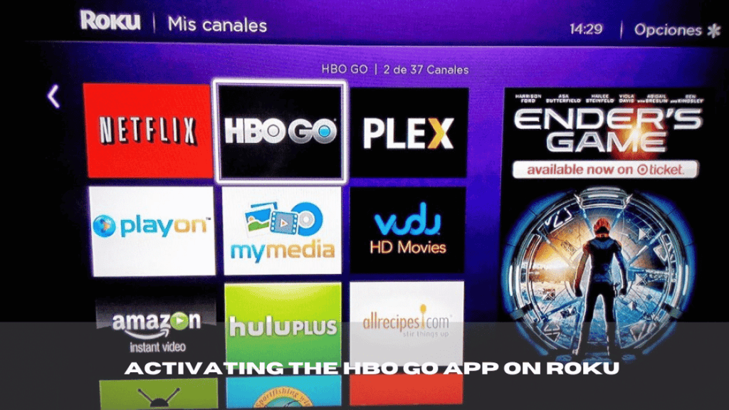 Activating the HBO Go App on Roku